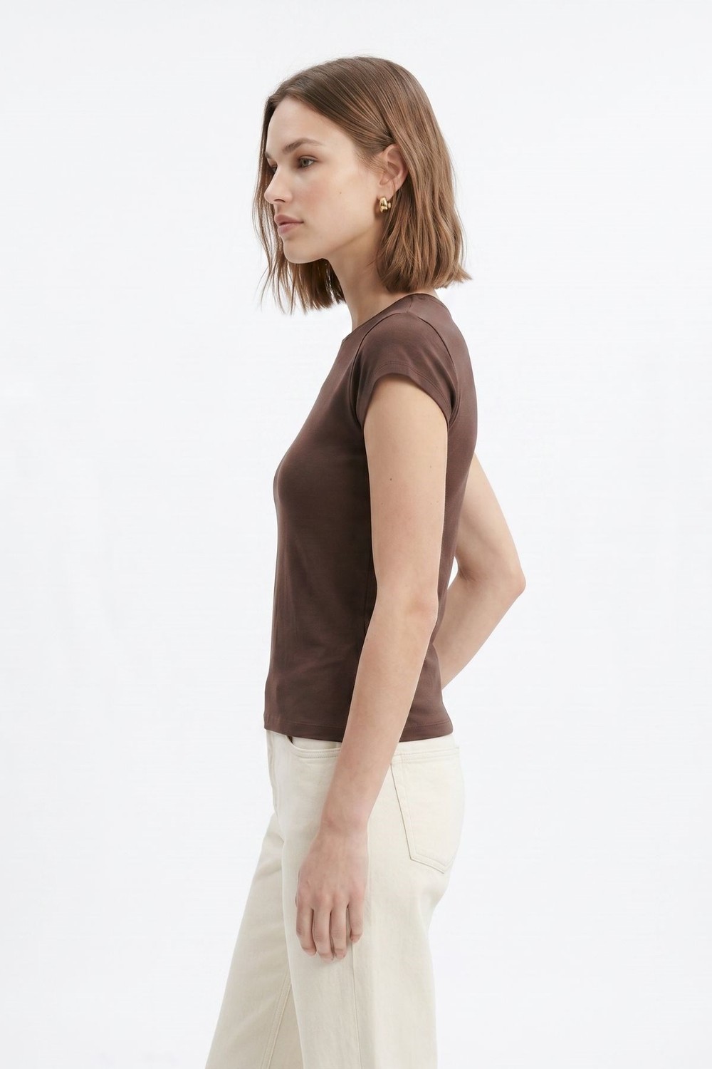 Kahve 511 Bisiklet Yaka Slim Fit Tişört