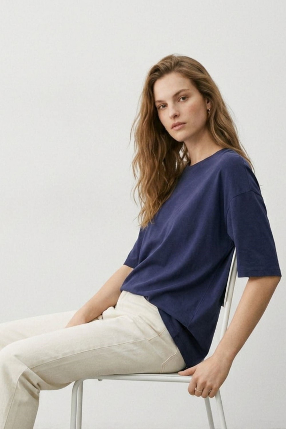 Laci Bisiklet Yaka Oversize Tişört 3659