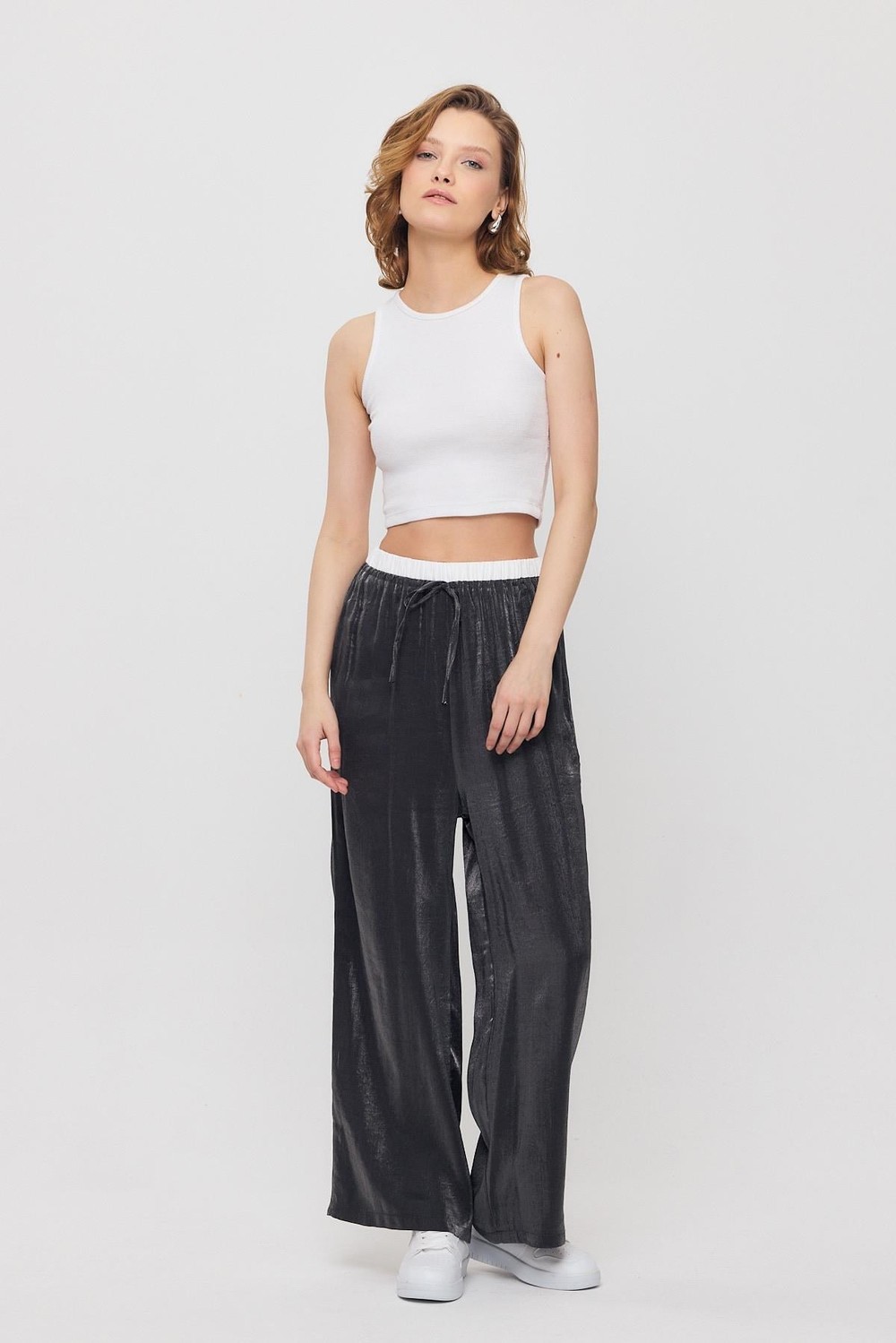 Siyah Bel Lastikli Pantolon 4328A