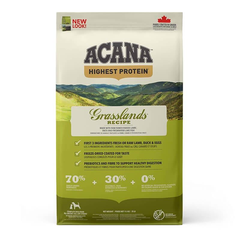 Acana Grasslands Tahılsız Köpek Maması 11.4 Kg, Tahılsız Köpek Mamaları, Acana