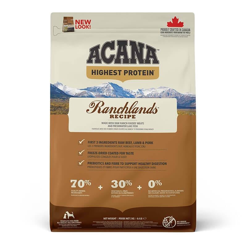 ACANA Ranchlands Tahılsız Köpek Maması 2 Kg, Tahılsız Köpek Mamaları, Acana