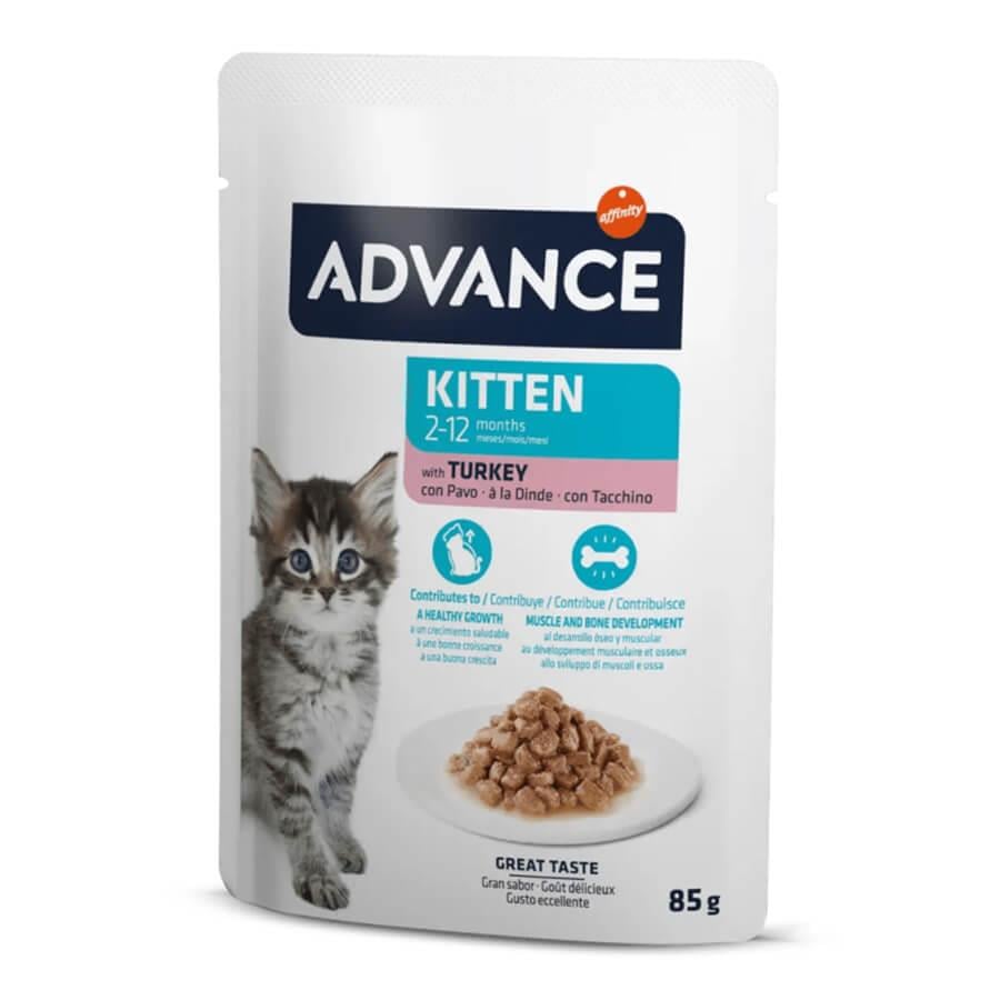 Advance Cat Kitten Turkey Pouch Yaş Mama 85gr, KATEGORİSİZ, Advance