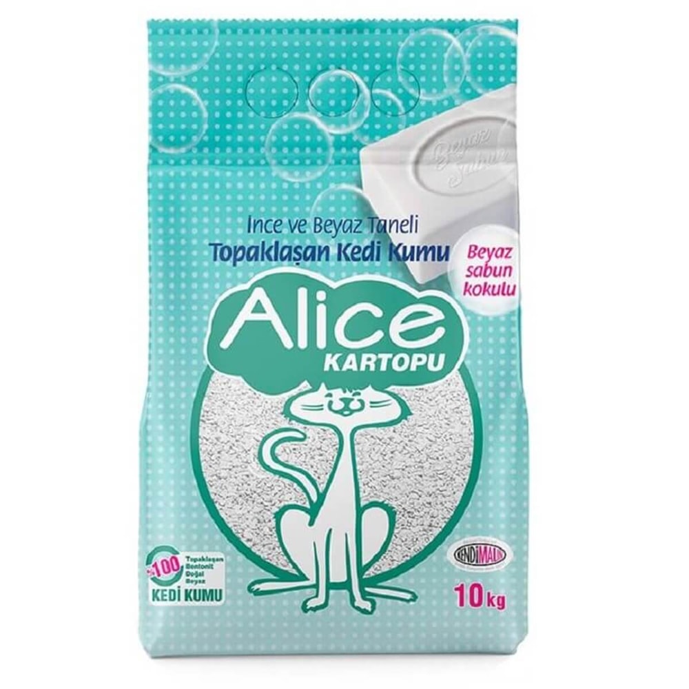 Alice Sabun Kokulu İnce Topaklaşan Kedi Kumu 10 Kg
