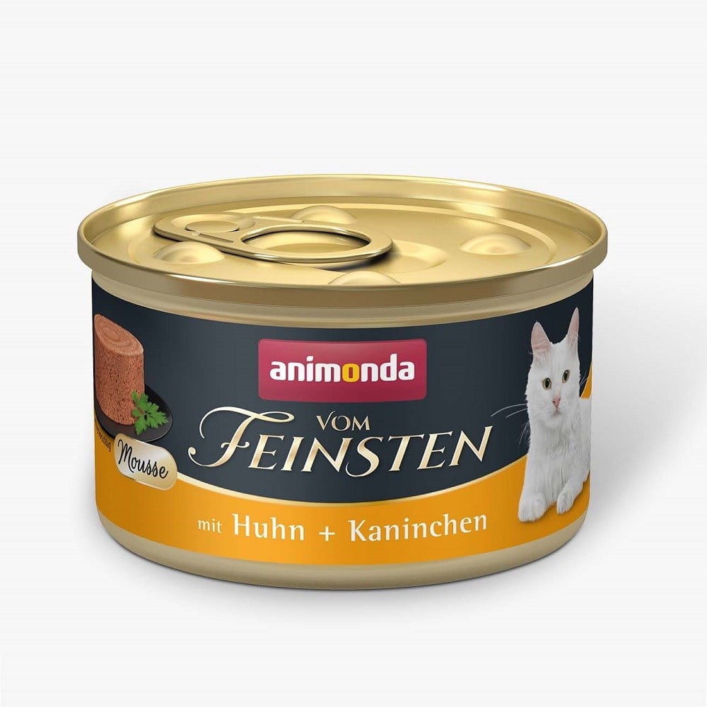 Animonda Vom Feinsten Tavuklu ve Tavşanlı Yetişkin Kedi Konservesi 85g, Yetişkin Kedi Yaş Mama, Animonda