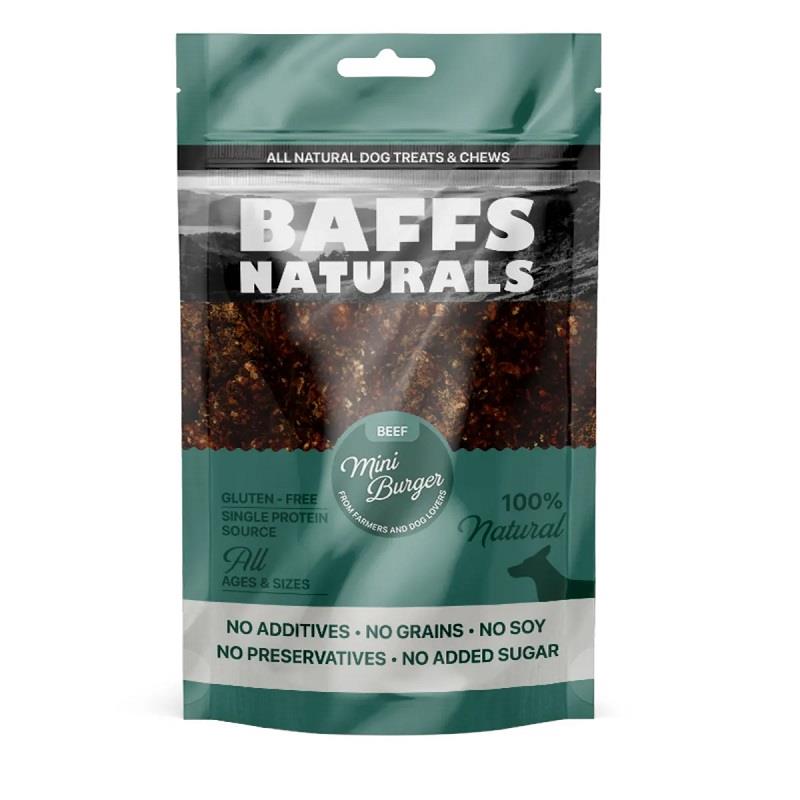 Baffs Natural Mini Burger Dana Etli Köpek Ödülü 100 Gr, Köpek Atıştırmalıkları, Baffs