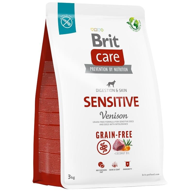 BritCare Venison Hassas Köpekler İçin Geyik-Patatesli Köpek Maması 3Kg, Yetişkin Köpek Maması, Brit Care
