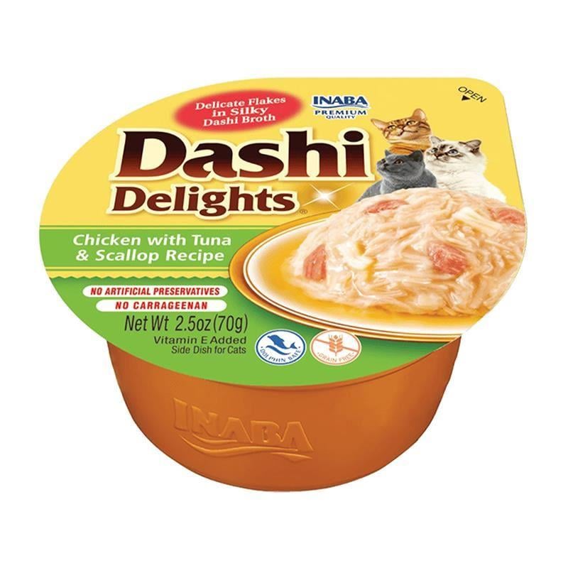 Ciao Dashi Tavuklu Deniz Taraklı Kedi Çorbası 70 GR, Yaşlı Kedi Yaş Mama, Ciao