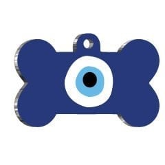 Dalis Pet Tag - Mineli Seri Pati Büyük Künye Mavi, Köpek Künyesi, Dalis