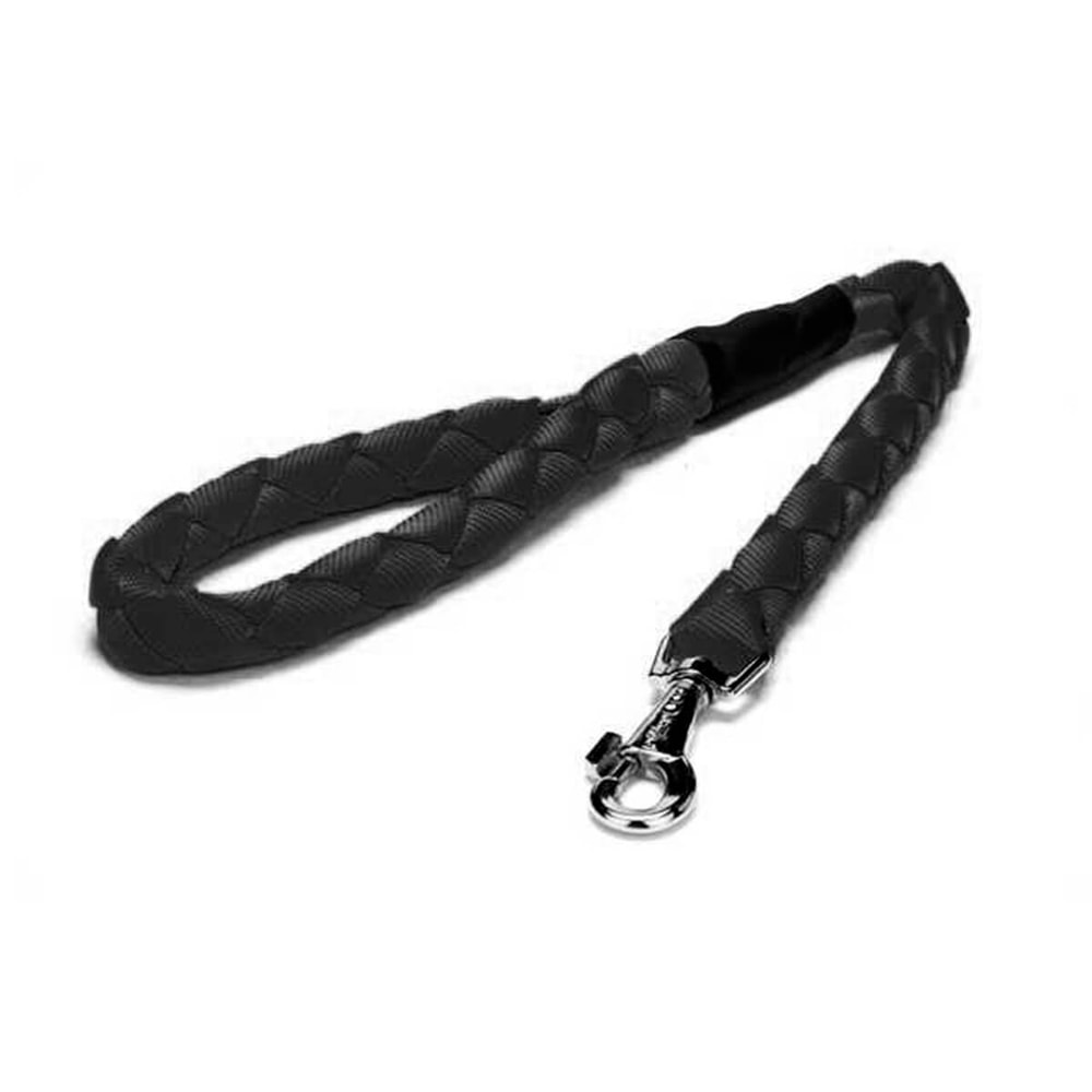 Doggie Dokuma Örgülü Gezdirme 60 Cm Siyah