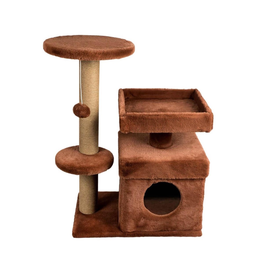 Dubex 39x72x87 cm Kedi Oyun Evi ve Tırmalama Platformu Tarçın, Kedi Tırmalamaları, Dubex