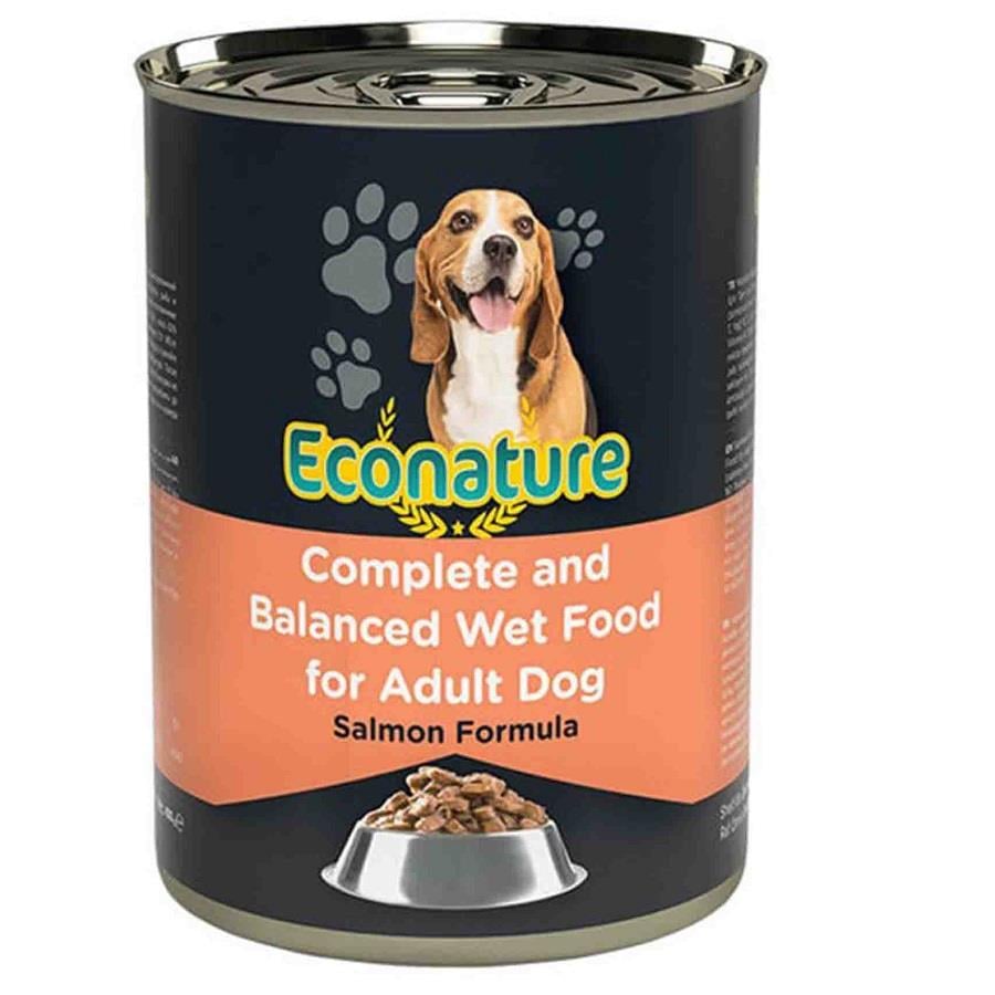 Econature Somon Etli Yetişkin Köpek Konservesi 400 Gr, Yaş Yetişkin Köpek Maması, Econature