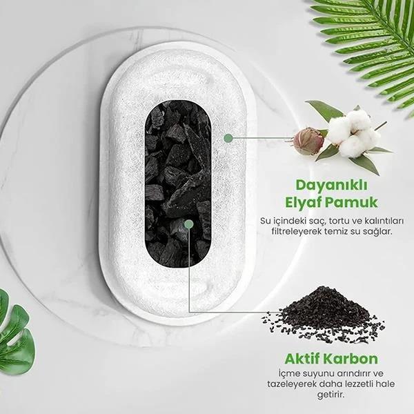 Electron Kedi Ve Köpekler İçin Su Pınarı Yedek Filtre, Otomatik Kedi Mama Kapları, Electron