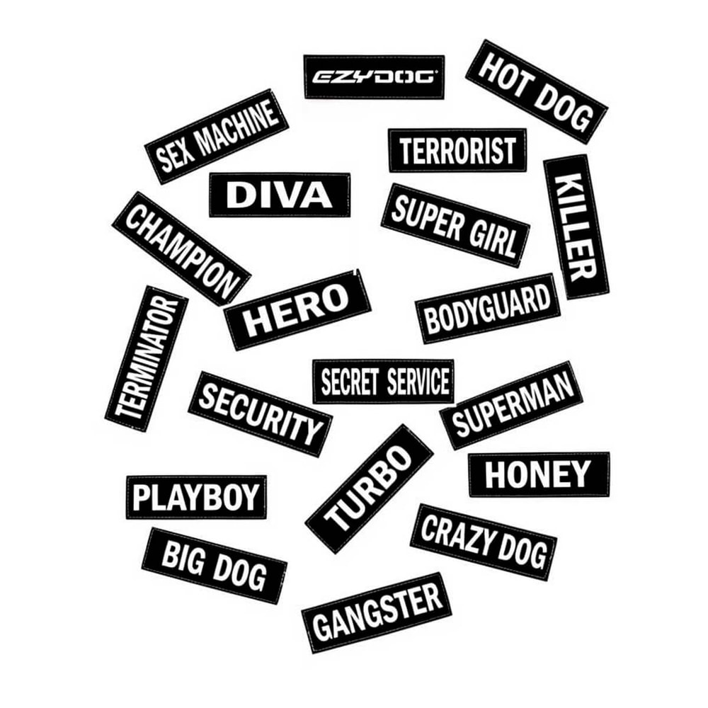 EzyDog Patch Göğüs Tasması Yan Etiketleri PLAYBOY