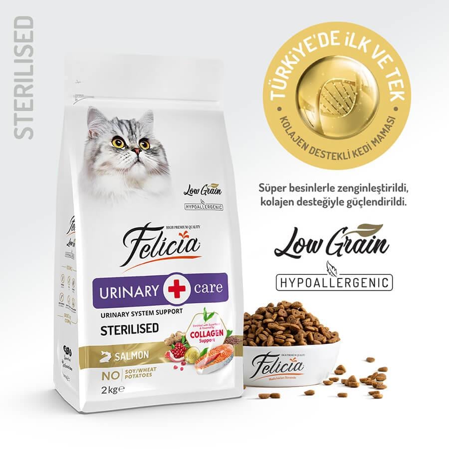 Felicia Somonlu Light&Sterilised Kedi Maması 2 kg, Kısırlaştırılmış Kedi Maması, Felicia