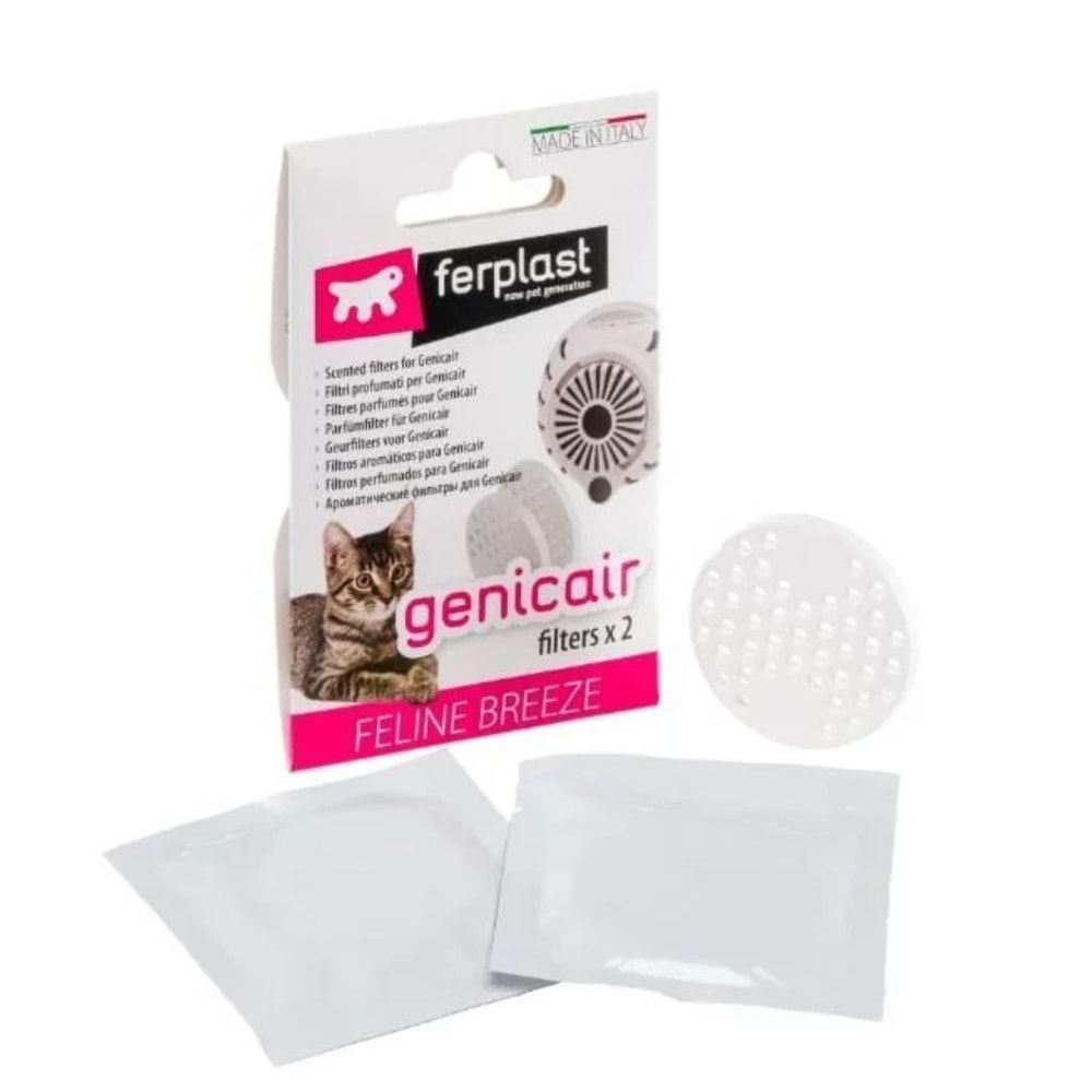 Ferplast Geniceair Otomatik Kum Kabı Koku Giderici Yedek Filtresi, Kedi Kumu Koku Giderici, Ferplast