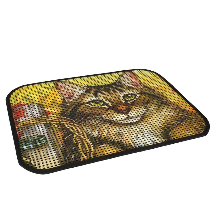 Flip Resimli Lux Kedi Kumu Toplama Paspası 60*45 cm, Kedi Paspası, Flip Pet