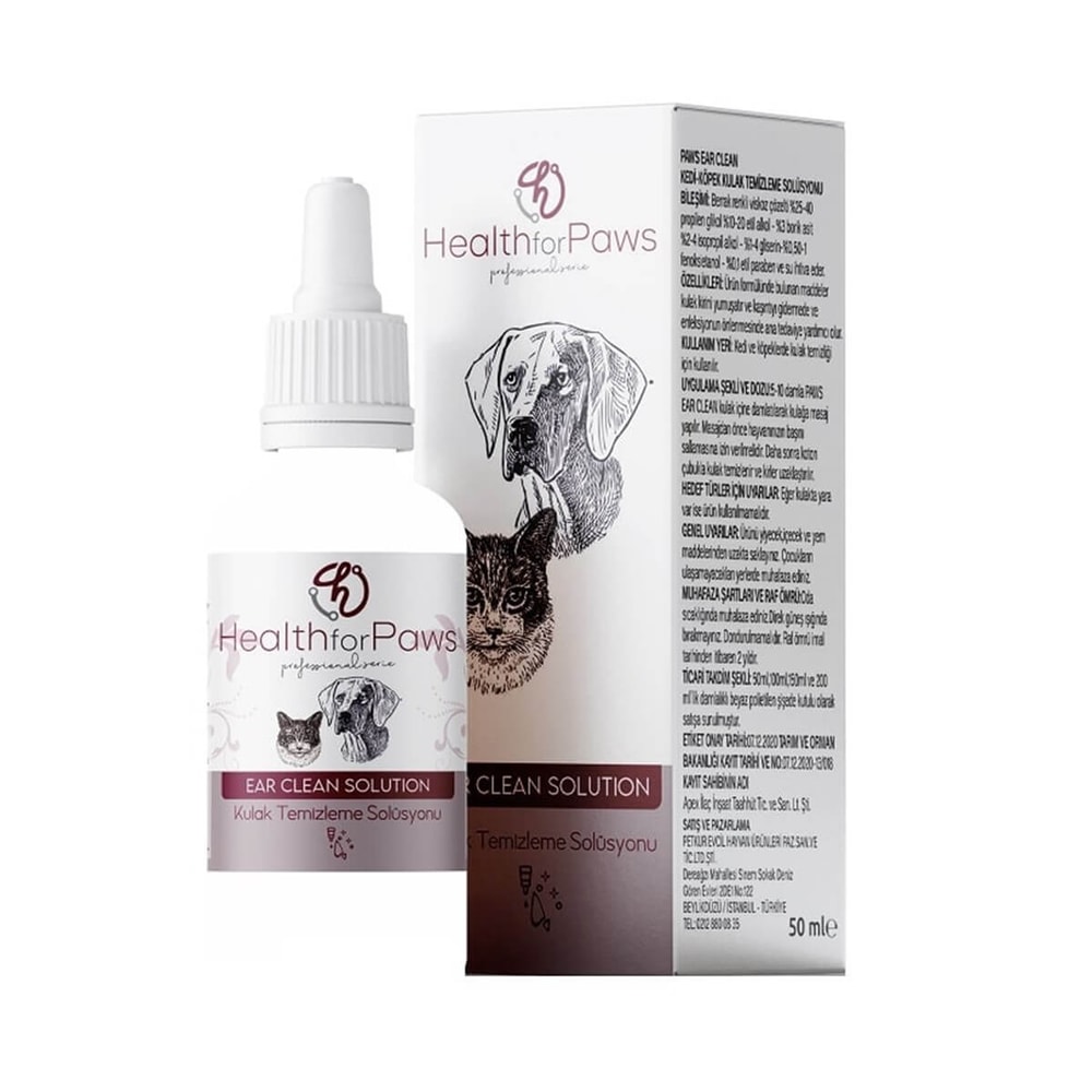 Health for Paws Ear Solüsyon Kulak Temizleme Losyonu 50 Ml