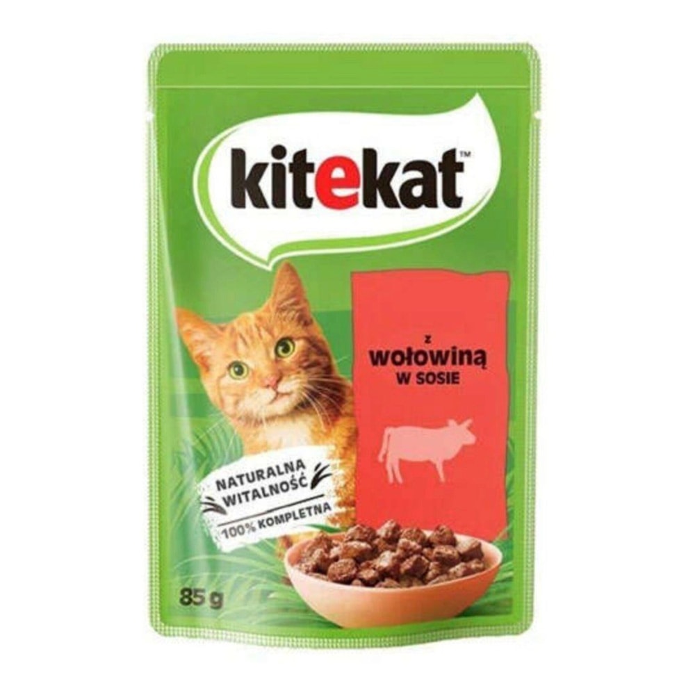 Kitekat Gravy Sos İçinde Sığır Etli Yetişkin Kedi Konservesi 85gr, KATEGORİSİZ, Kitekat
