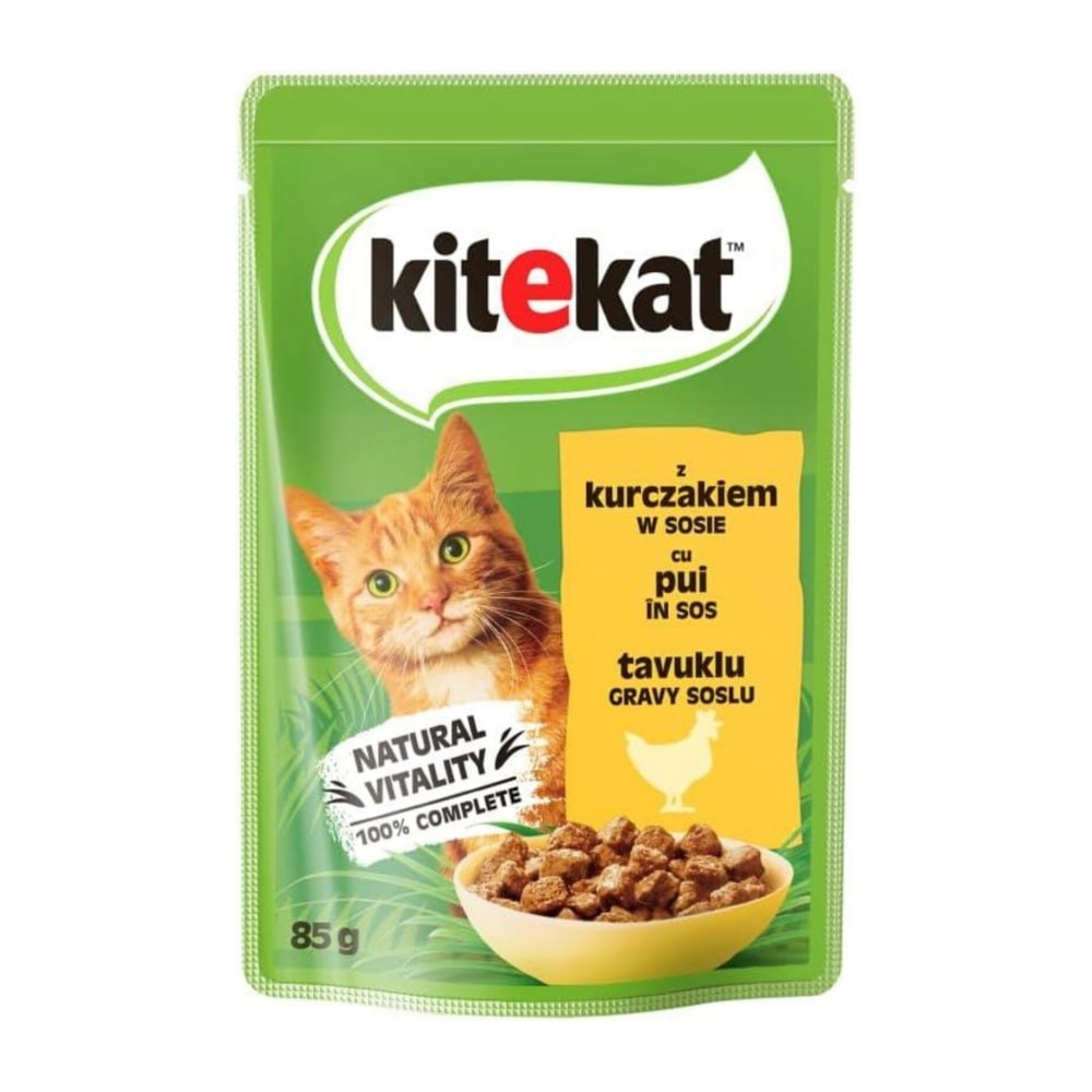 Kitekat Gravy Sos İçinde Tavuklu Yetişkin Kedi Konservesi 85gr, KATEGORİSİZ, Kitekat