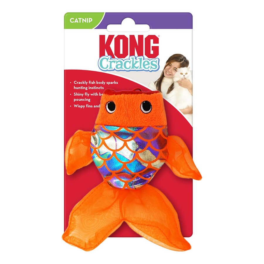 KONG Crackles Hışırtılı Balık Kedi Oyuncağı, KATEGORİSİZ, Kong