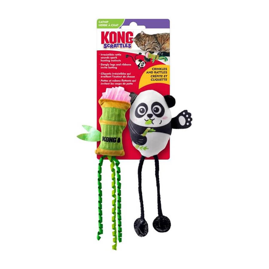 KONG Scrattles Peluş Panda & Bambu Kedi Oyuncağı 2'Li, KATEGORİSİZ, Kong