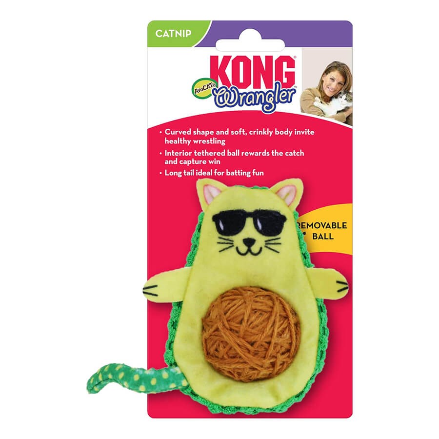 KONG Wrangler AvoCATo Avokado Şekilli Kedi Oyuncağı, KATEGORİSİZ, Kong