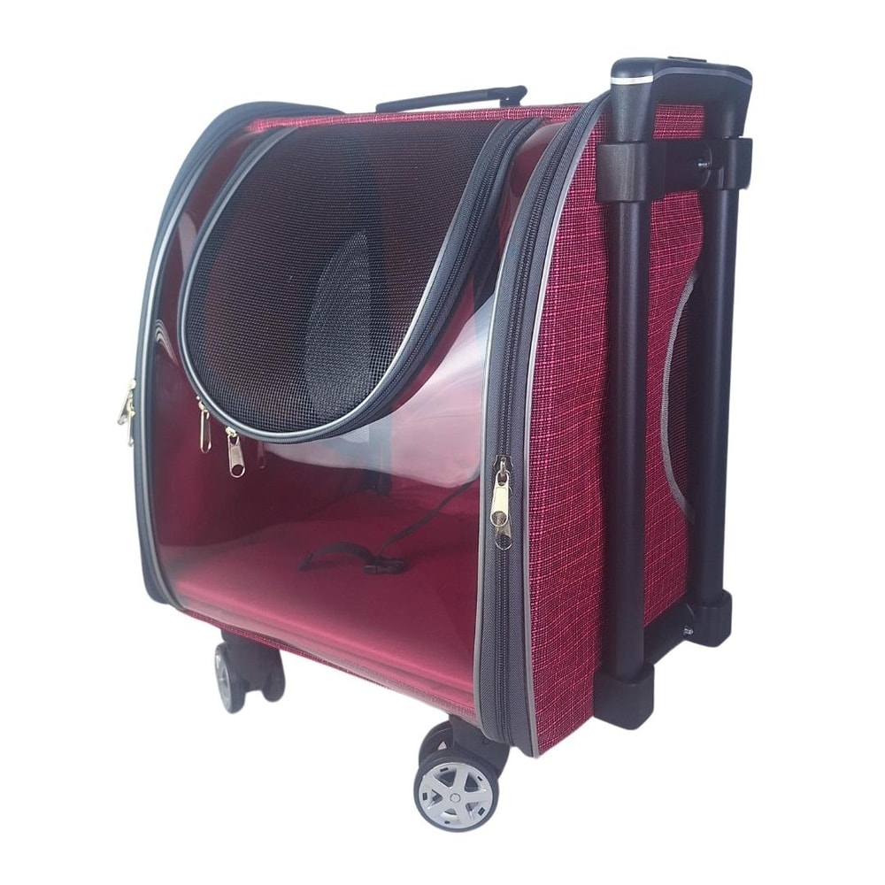 Lavista Icardi Kedi Köpek Çekçekli Taşıma Çantası Kırmızı, KATEGORİSİZ, Lavista