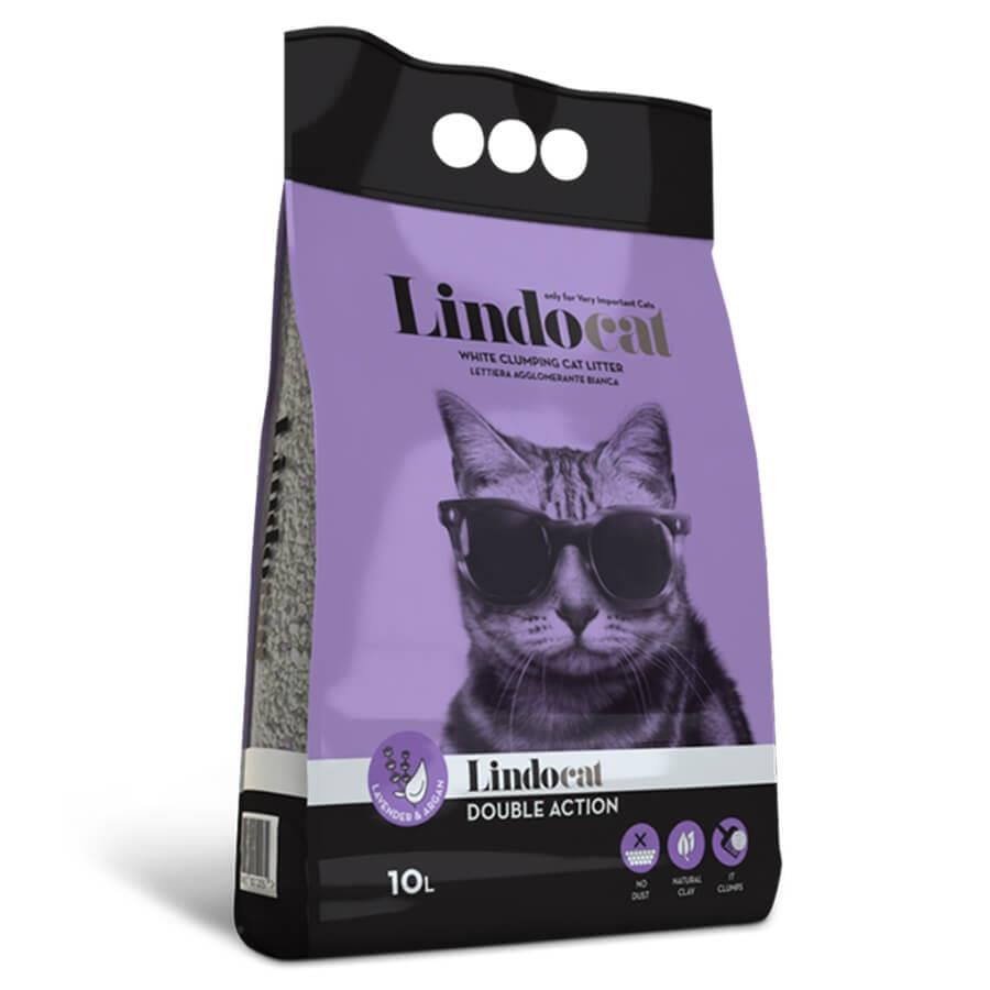 Lindocat Double Action Argan Yağı & Lavanta Kokulu Topaklanan Kedi Kumu 10L, KATEGORİSİZ, Lindo Cat