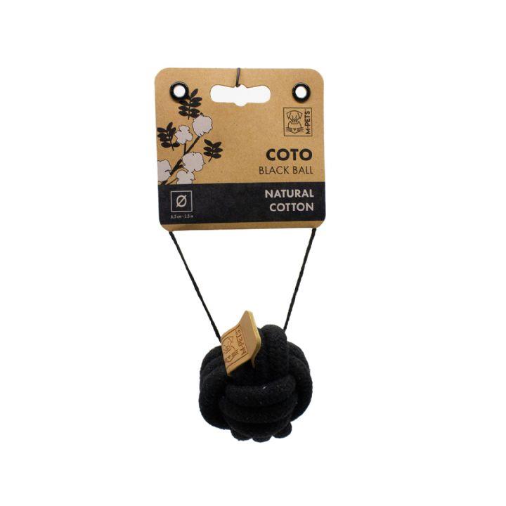 M-Pets Coto Black Loop Ball 6,5 Cm Örgü Top Köpek Oyuncağı, Köpek Ödül ve Oyun Topu, M-Pets