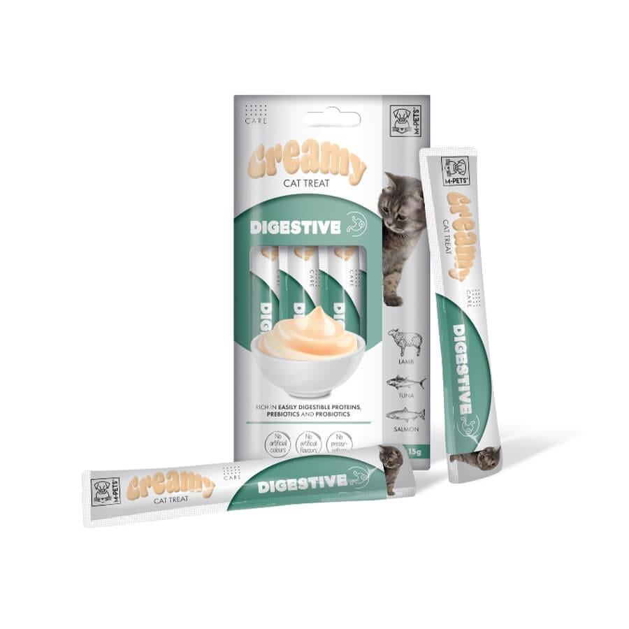 M-Pets Creamy Digestive Kedi Ödülü 4x15 GR, Kedi Ödül Maması, M-Pets