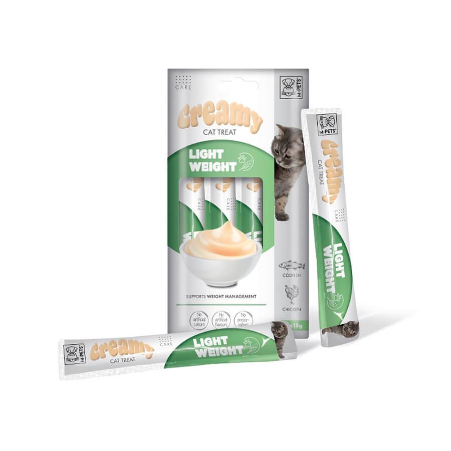 M-Pets Creamy Light Weight Kedi Ödülü 4x15 GR, Kedi Ödül Maması, M-Pets