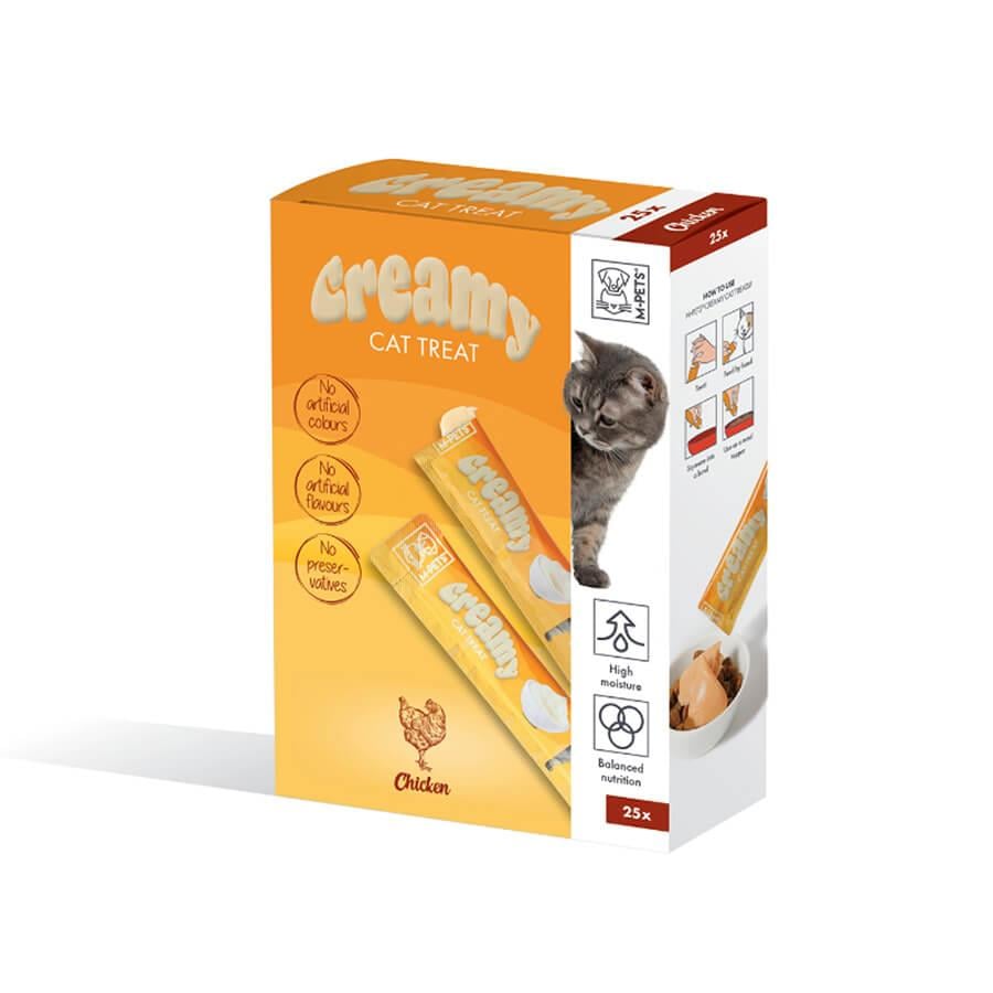 M-Pets Creamy Tavuklu Kedi Ödülü 25x15 GR, Kedi Ödül Maması, M-Pets