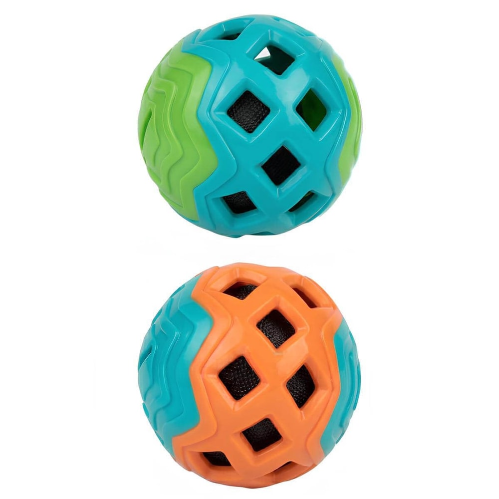 MerkoPets Hışırtılı Plastik Top Köpek Oyuncağı 9,5cm, Kauçuk Plastik Oyuncaklar, MerkoPets