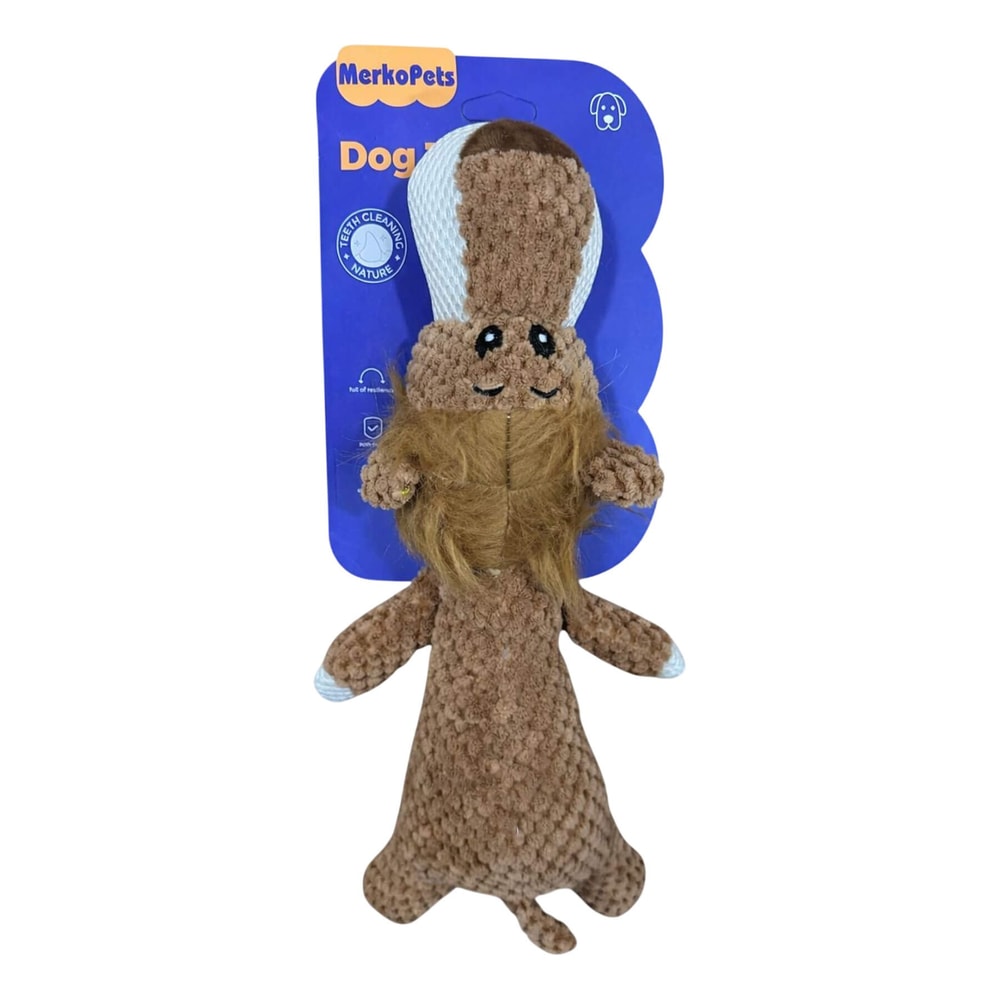 MerkoPets Safari Serisi Sesli Peluş Köpek Oyuncağı, Kumaş ve Peluş Oyuncaklar, MerkoPets