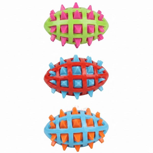 MerkoPets Vinil Amerikan Topu Şeklinde Sesli Köpek Oyuncağı 17cm, Vinil ve Latex Oyuncaklar, MerkoPets