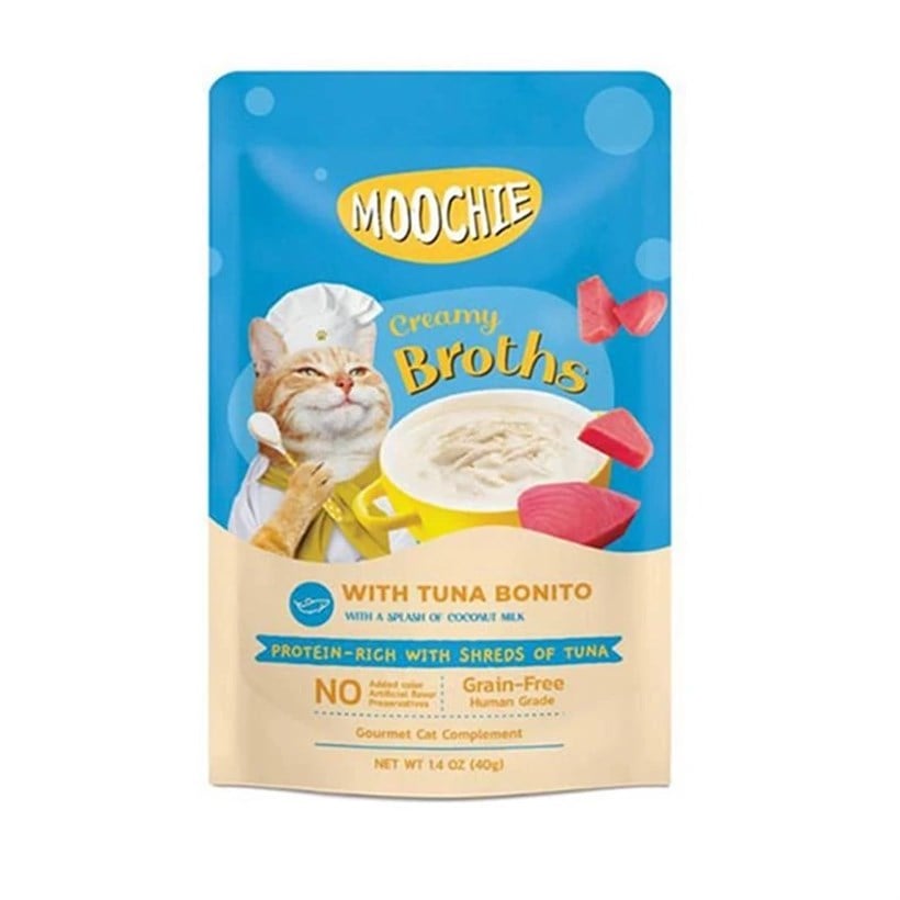 Moochie Çorba Kedi Ödülü Ton-Palamut 40 Gr, Kedi Ödül Maması, Moochie