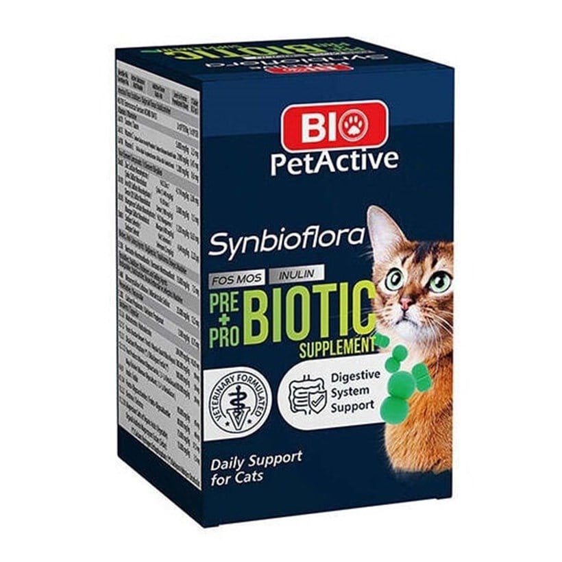 Pet Active Synbioflora Kediler İçin Prebiotic - Probiotic 60 Tablet, KATEGORİSİZ, PET Active