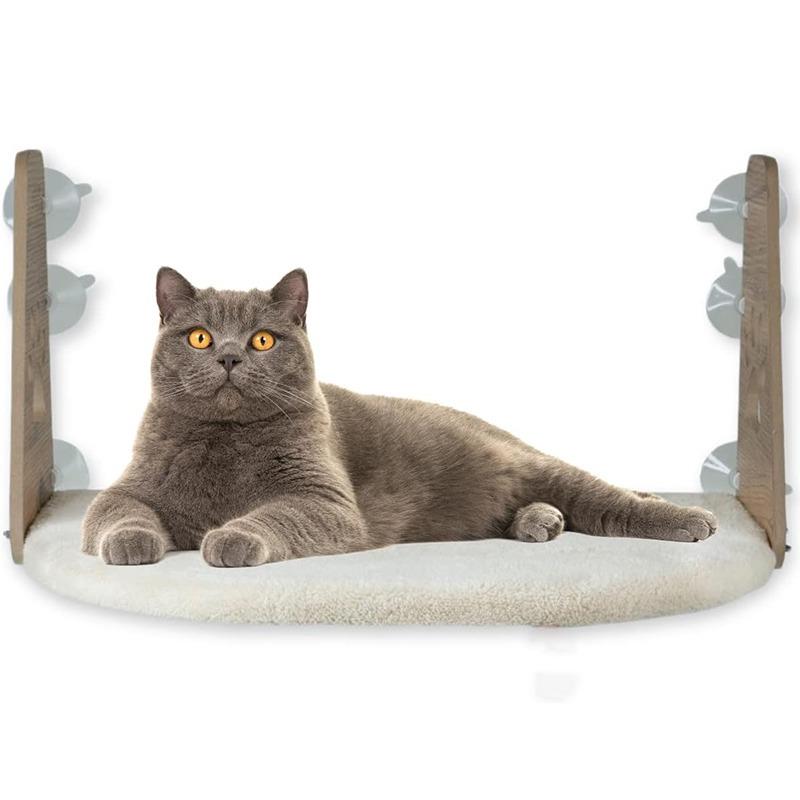 Pet Corn Kediler İçin Vantuzlu Cam Yataği, Kedi Cam Yatağı, Pet Corn