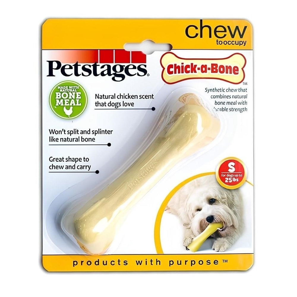 Petstages Chick A Bone Tavuk Aromalı Köpek Çiğneme Kemiği Xsmall, Kemik Şekilli Kemirme Oyuncakları, Petstages
