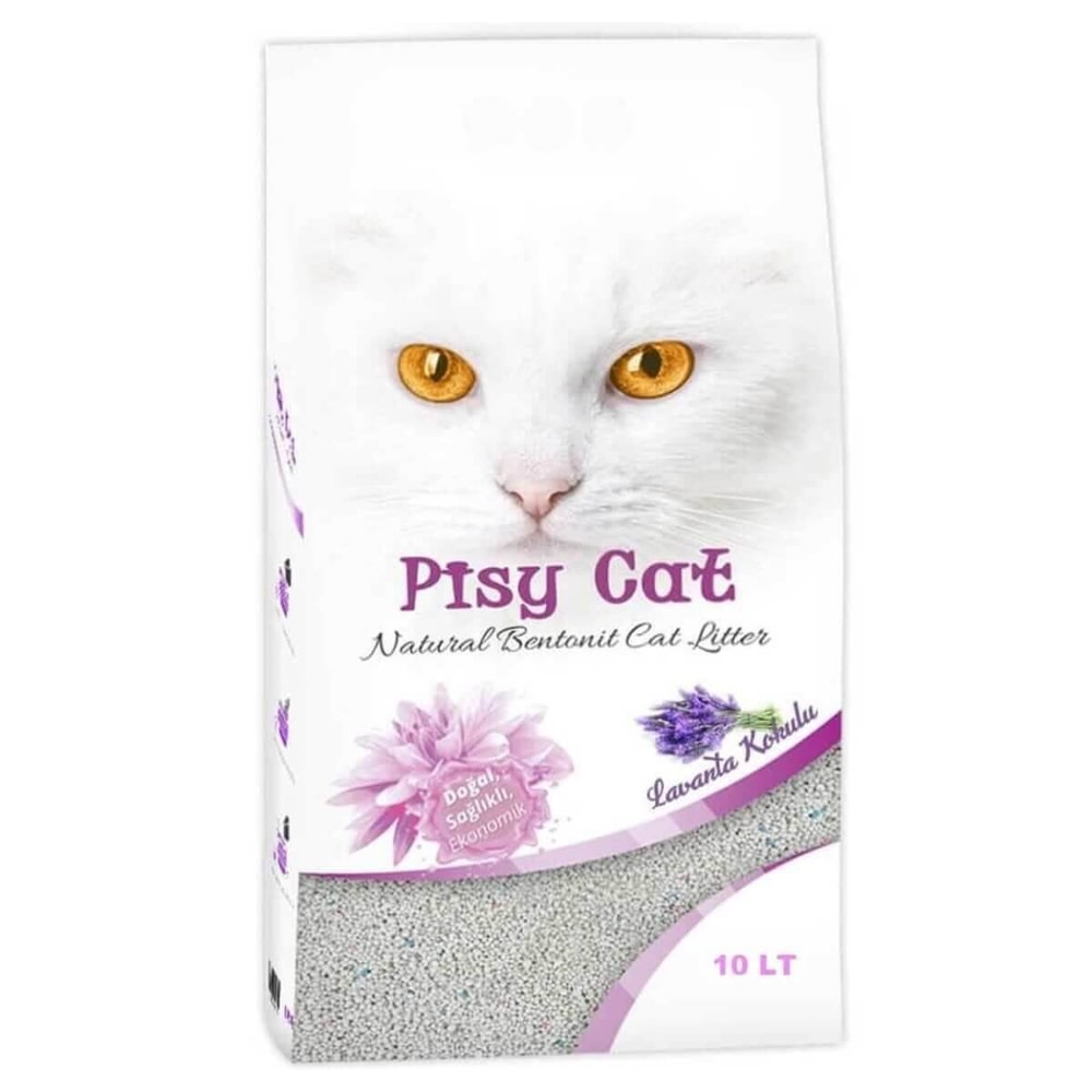 PisyCat Lavantalı Tozsuz Topaklaşan İnce Kedi Kumu 10Lt