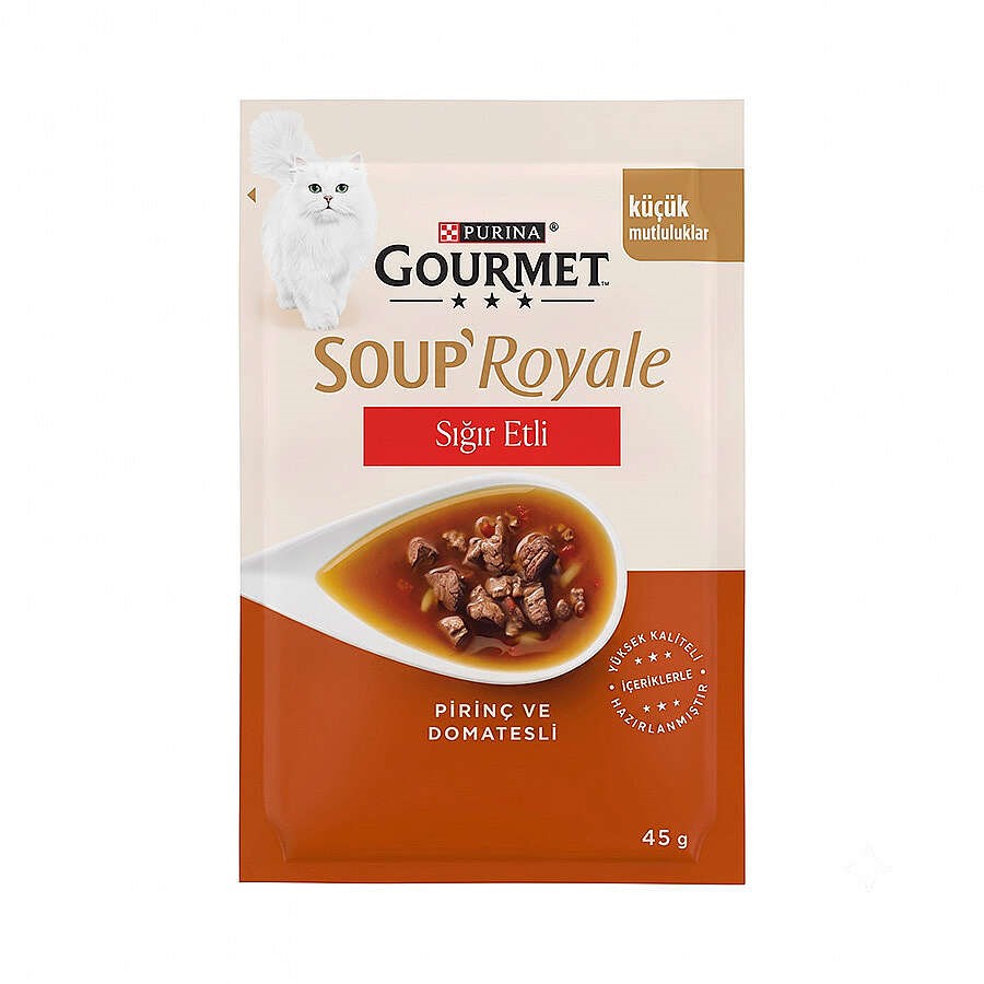 ProPlan Gourmet Royale Soup Beef Kedi Çorbası 45 Gr, Kedi Ödül Maması, Proplan