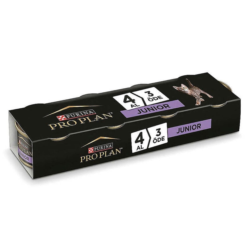 Proplan Junior 85 Gr Kedi Konservesi 4 Al 3 Öde, Yavru Kedi Yaş Mama, Proplan