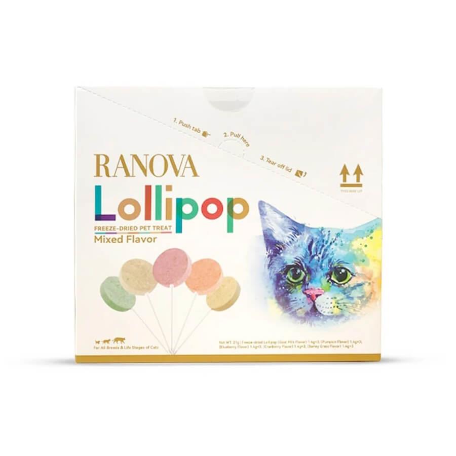 Ranova Kediler için Karışık Lezzetli Lolipop 1.4g 15'li, Kedi Ödül Maması, Ranova