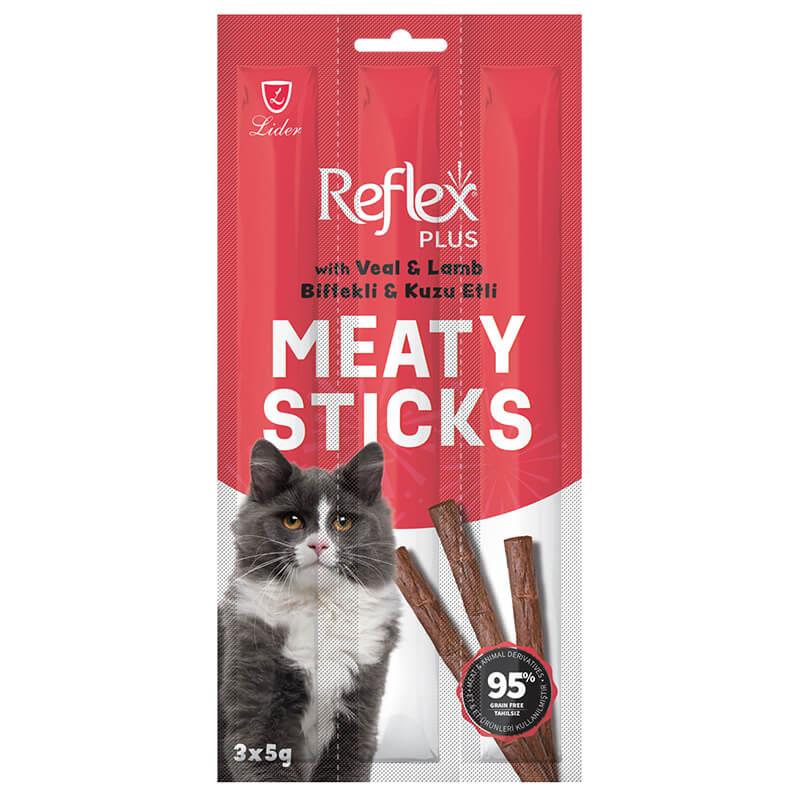 Reflex Biftekli Kuzulu Kedi Ödül Çubuğu 5 Gr 3 Adet, Kedi Ödül Maması, Reflex