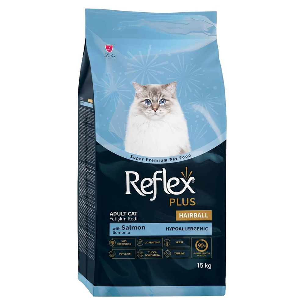 Reflex Plus Hairball Somonlu Yetişkin Kedi Maması 15 Kg, Yetişkin Kedi Maması, Reflex