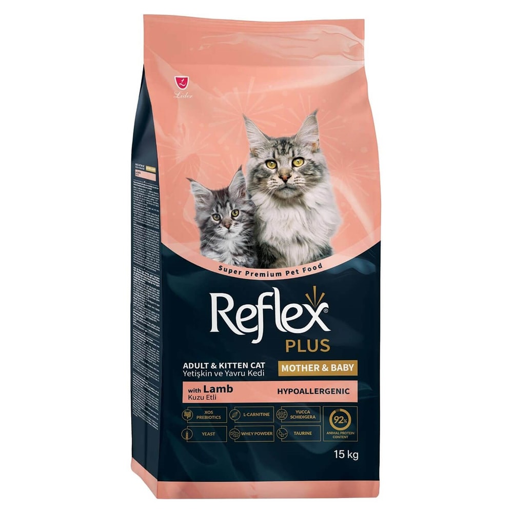 Reflex Plus Mother&Baby Kuzulu Yavru, Hamile ve Emziren Kedi Maması 15 Kg, Yavru Kedi Maması, Reflex