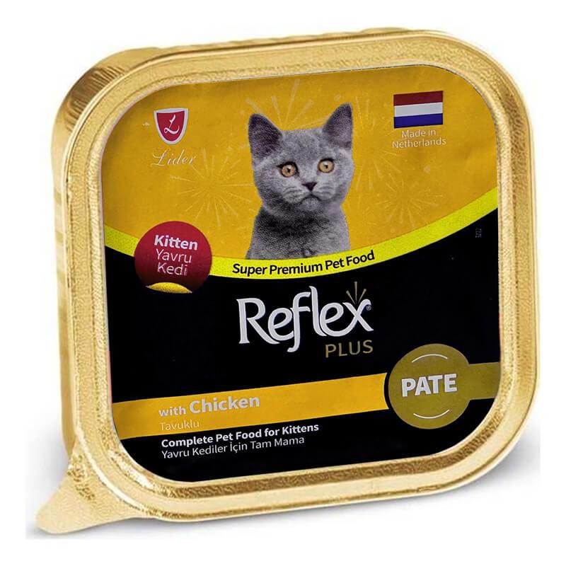 Reflex Plus Pate Tavuklu Yavru Kedi Konservesi 85 GR, Yavru Kedi Yaş Mama, Reflex