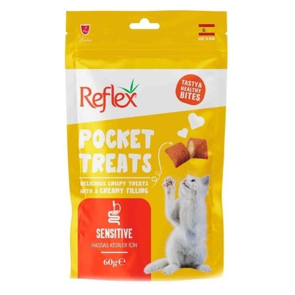 Reflex Pocket Treats Sensitive Kedi Ödülü 60 Gr, Kedi Ödül Maması, Reflex