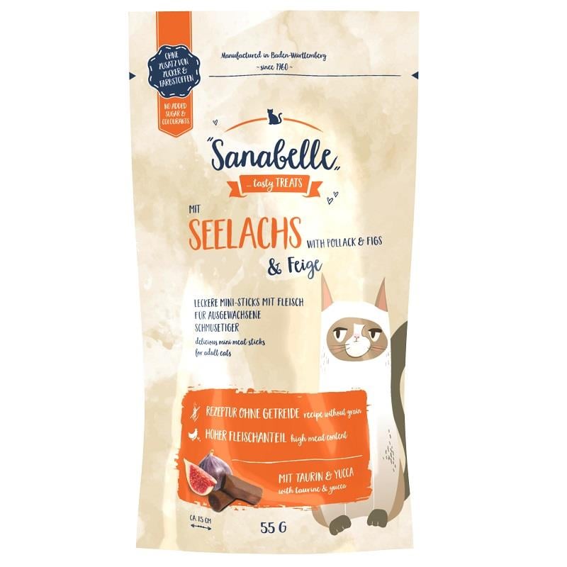 Sanabelle Snack Kömür Balıklı ve İncirli Kedi Ödülü 55 Gr, Kedi Ödül Maması, Sanabelle