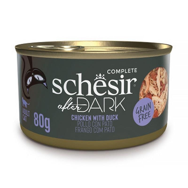 Schesir After Dark Tavuklu ve Ördekli Kedi Konservesi 80gr, Yetişkin Kedi Yaş Mama, Schesir